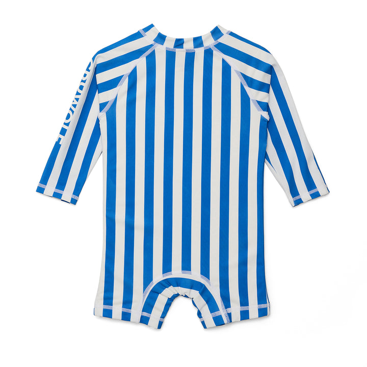 CRYWOLF - RASH SUIT: DEEP SEA STRIPE [sz:3-6 MTHS]