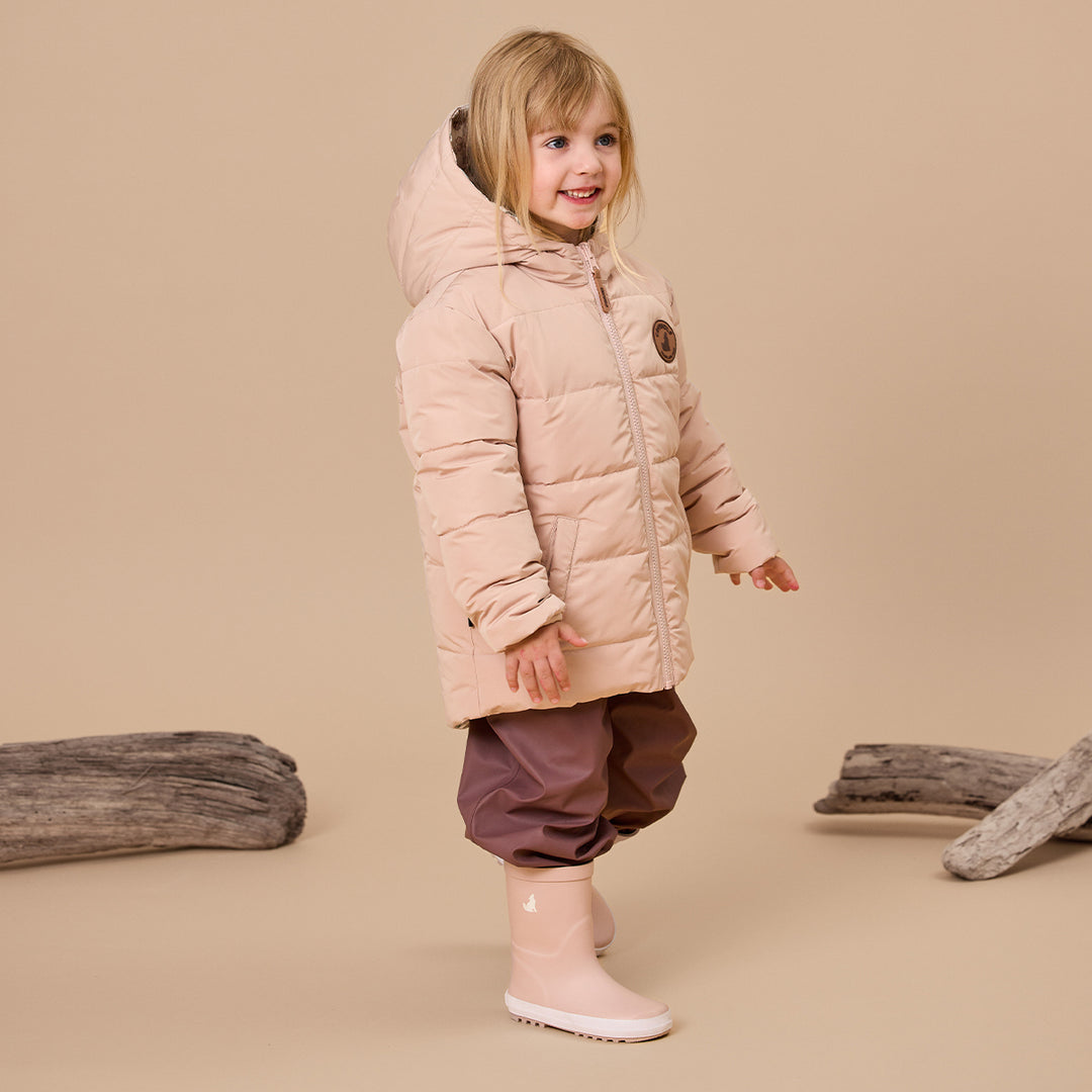 CRYWOLF - REVERSIBLE ECO PUFFER: DAISY FLORAL [sz:2 YRS]