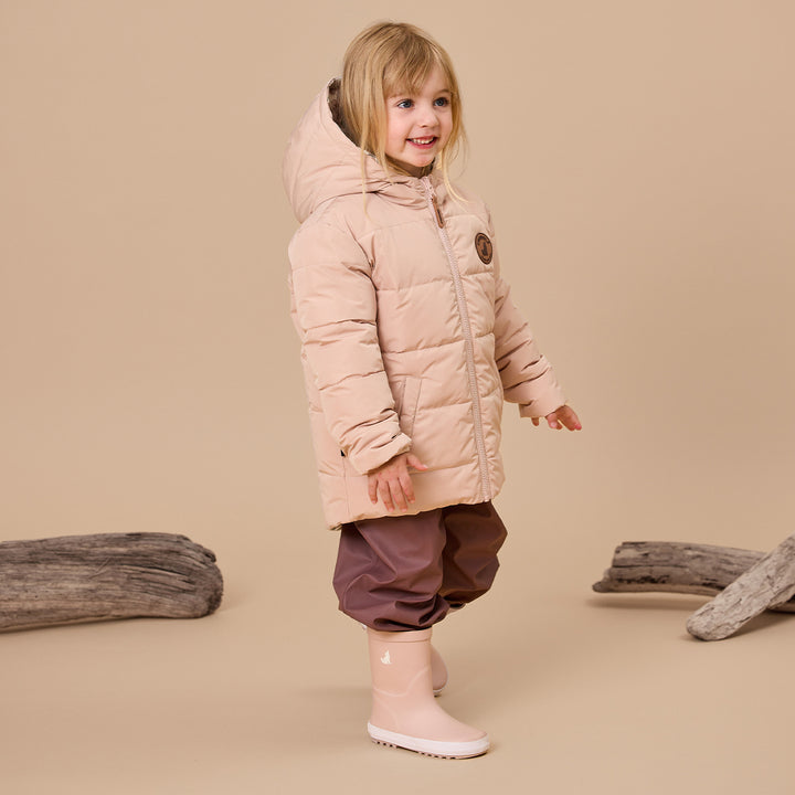 CRYWOLF - REVERSIBLE ECO PUFFER: DAISY FLORAL [sz:2 YRS]