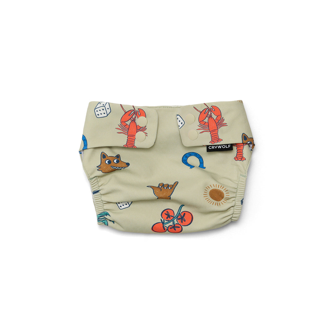 CRYWOLF - REUSABALE SWIM NAPPY: LUCKY DAYS [sz:0-1 YRS]
