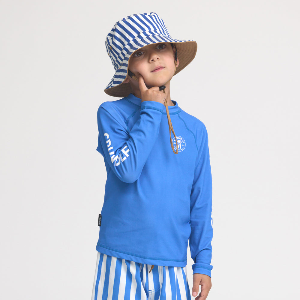 CRYWOLF - LONG SLEEVE RASH VEST: DEEP SEA BLUE [sz:1 YR]