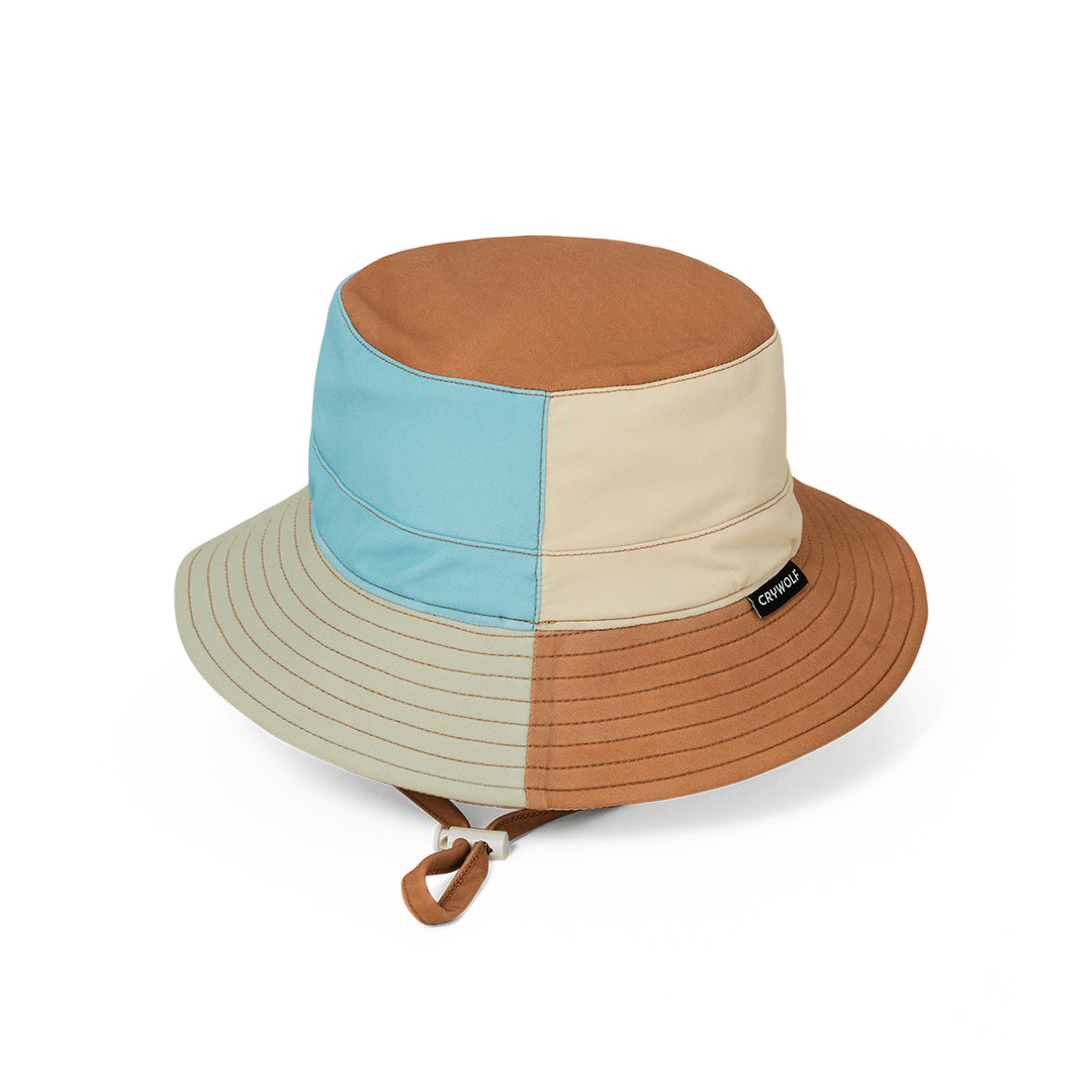 CRYWOLF - SWIM BUCKET HAT: OCEAN COLOURBLOCK [sz:XS]