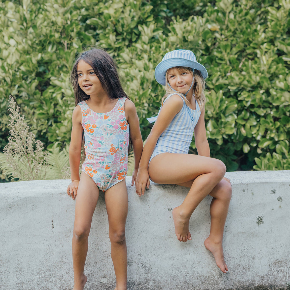 CRYWOLF - SWIMSUIT: SKY BLUE STRIPE [sz:3 YRS]