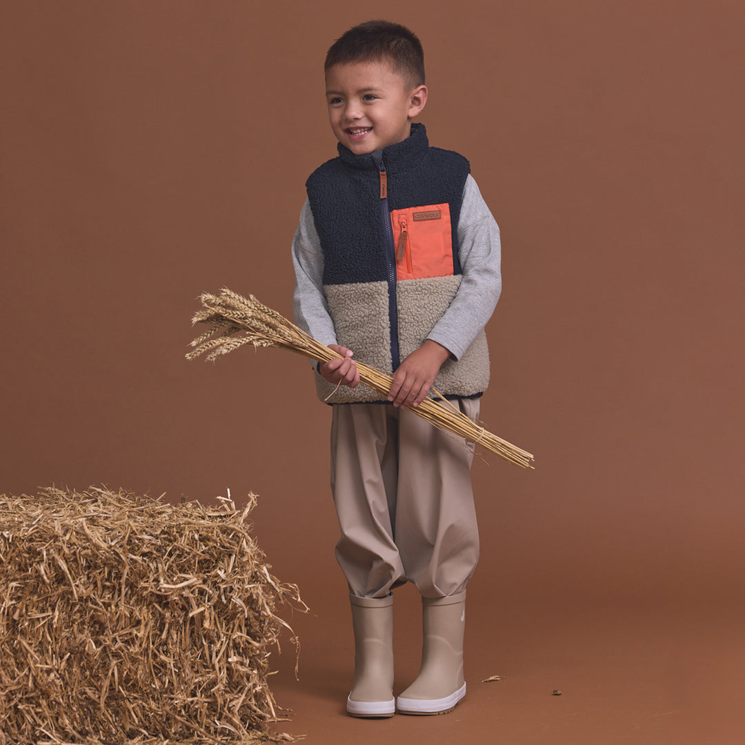 CRYWOLF - REVERSIBLE YETI VEST: ASH COLOURBLOCK [sz:2 YRS]