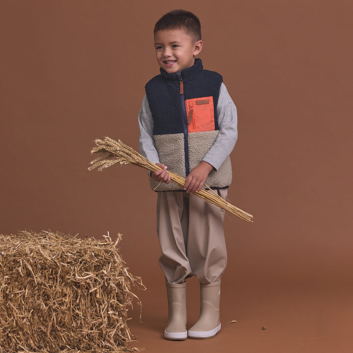 CRYWOLF - REVERSIBLE YETI VEST: ASH COLOURBLOCK [sz:2 YRS]