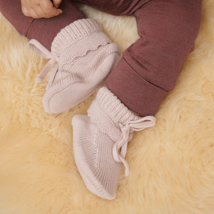 NATURE BABY - TEDDY BOOTIES: ROSE DUST 