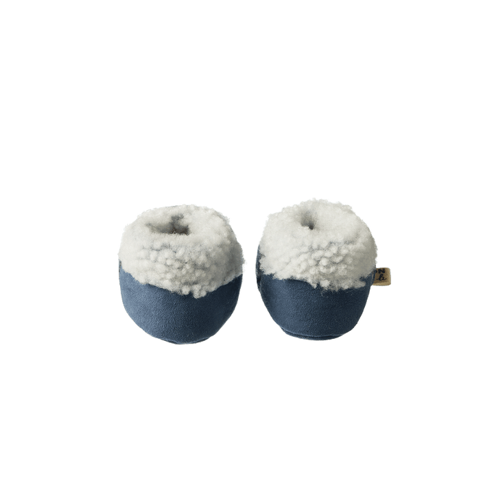 NATURE BABY - LAMBSKIN BOOTIES: VINTAGE INDIGO [sz:0-3 MTHS]