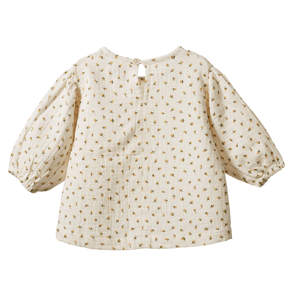NATURE BABY - ELODIE BLOUSE: TULIP PRINT [sz:6-12 MTHS]