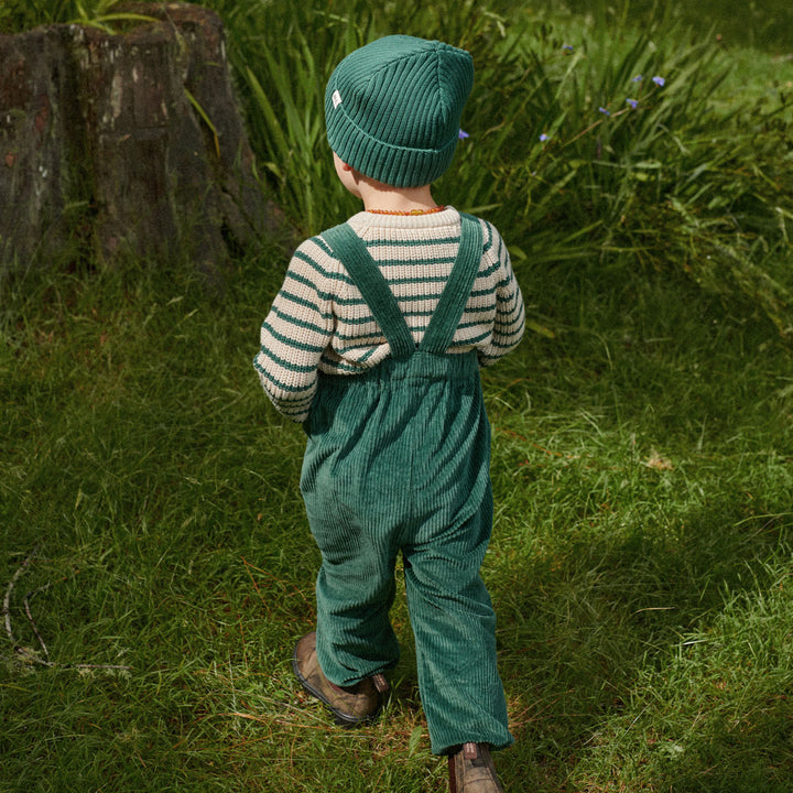 NATURE BABY - TIPPER OVERALS: PINE [sz:6-12 MTHS]