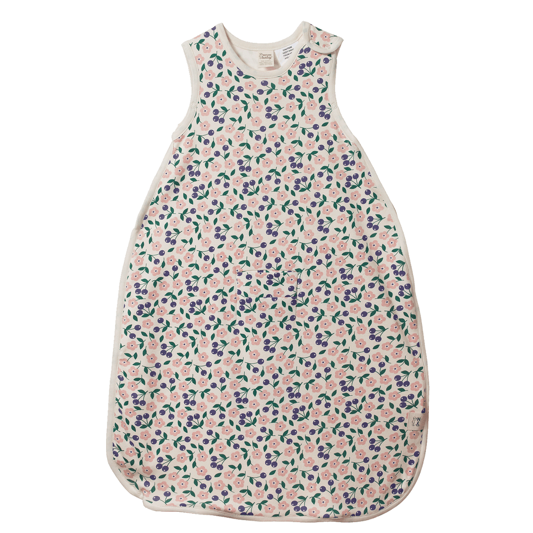 NATURE BABY - ORGANIC COTTON & MERINO SLEEPING BAG: GRANDE BRIARWOOD PRINT [sz:3-24 MTHS]