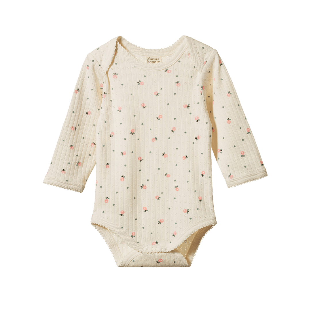 NATURE BABY - KIMONO JACKET POINTELLE: TULIP PRINT [sz:NB]