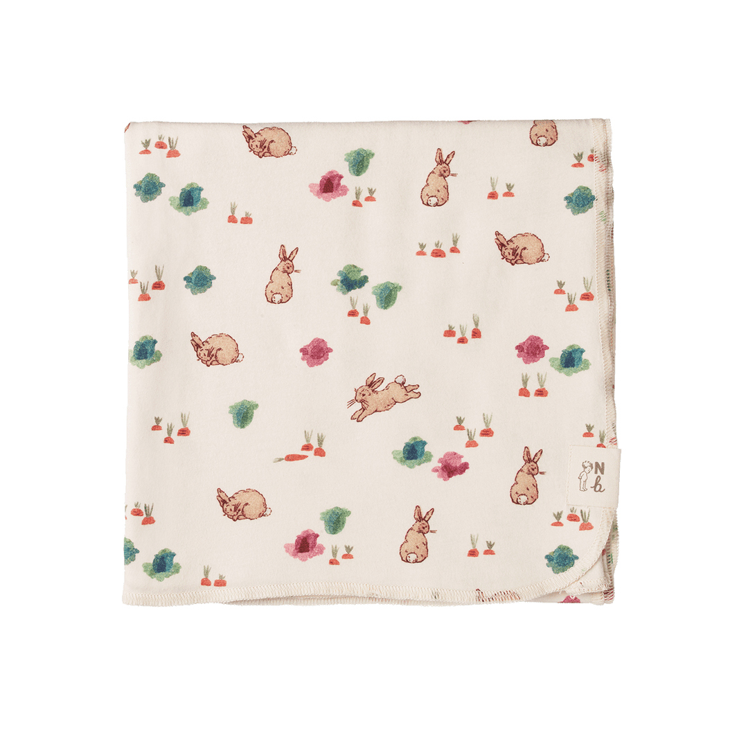 NATURE BABY - WRAP: COUNTRY BUNNY PRINT 