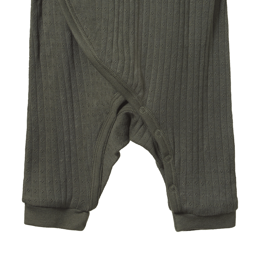 NATURE BABY - KIMONO STRETCH & GROW POINTELLE: THYME [sz:NB]