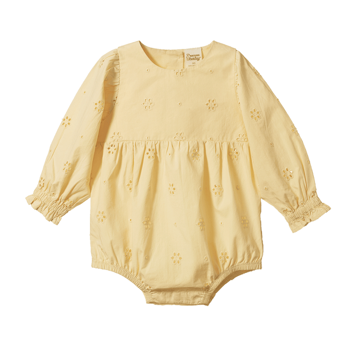 NATURE BABY - DULCIE BODYSUIT: BUTTERCUP [sz:0-3 MTHS]