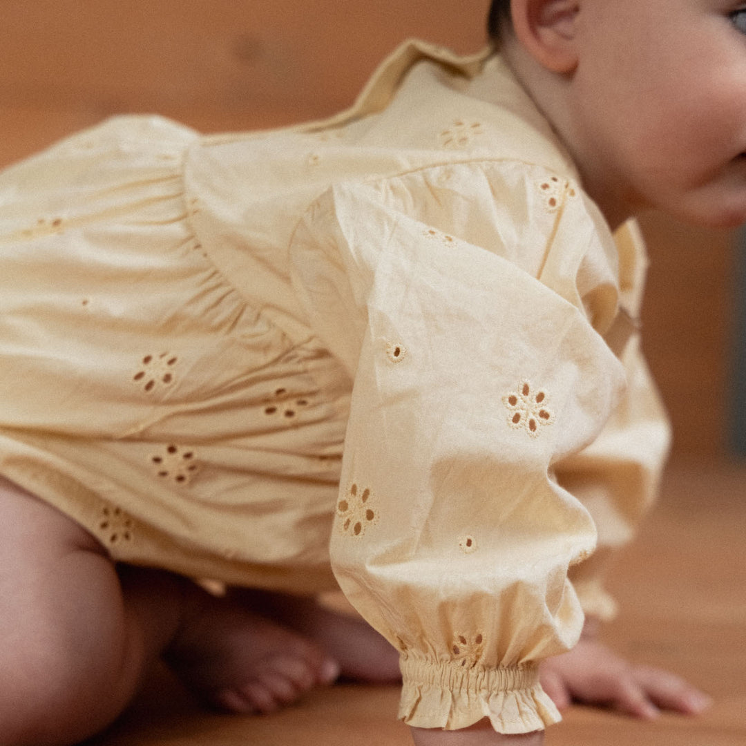 NATURE BABY - DULCIE BODYSUIT: BUTTERCUP [sz:0-3 MTHS]
