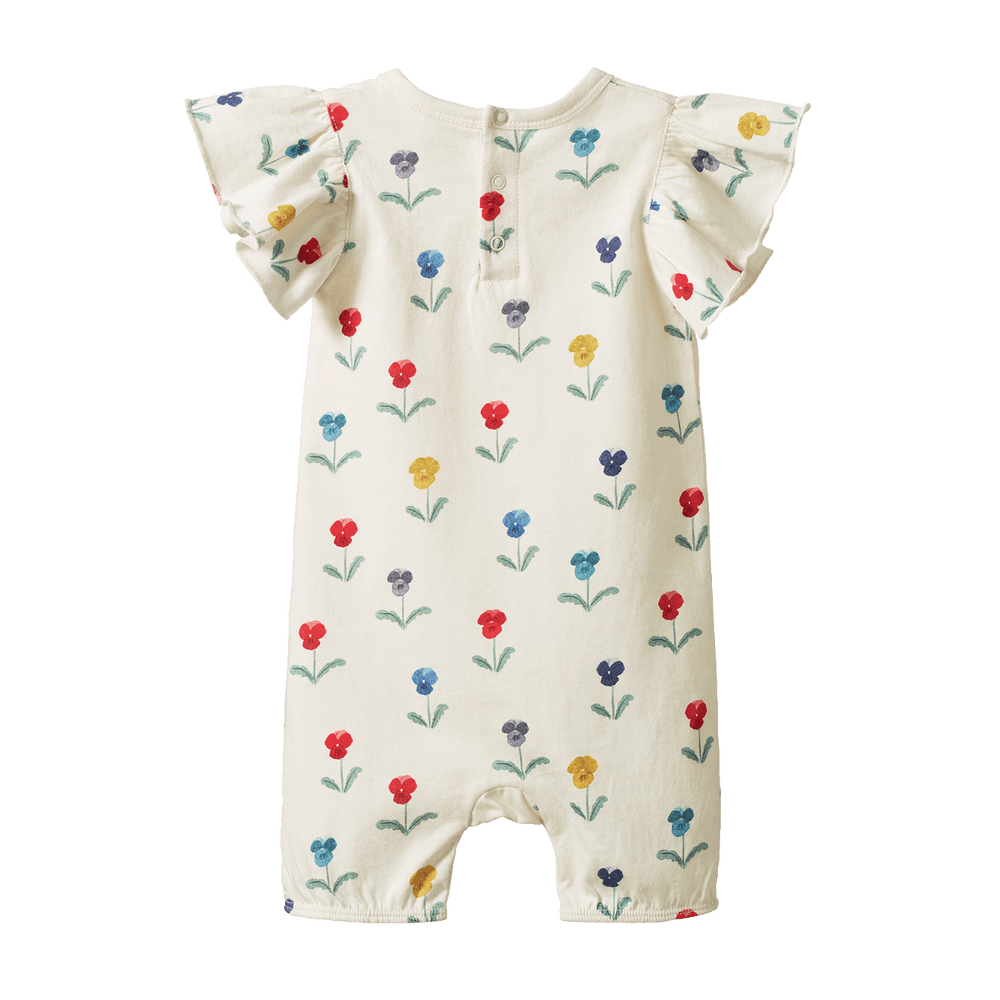 NATURE BABY - TILLY SUIT: DELPHINE BLOOMS PRINT [sz:0-3 MTHS]
