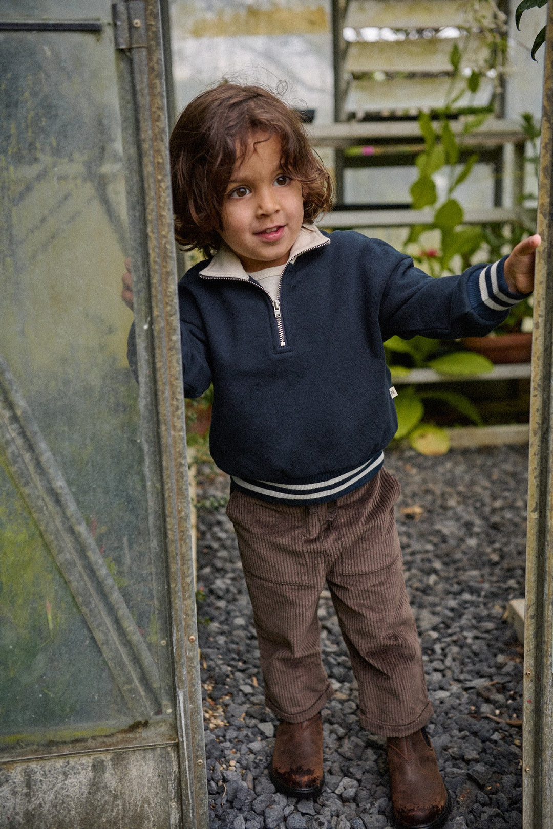 NATURE BABY - CAMPER SWEATSHIRT: NAVY [sz:6-12 MTHS]