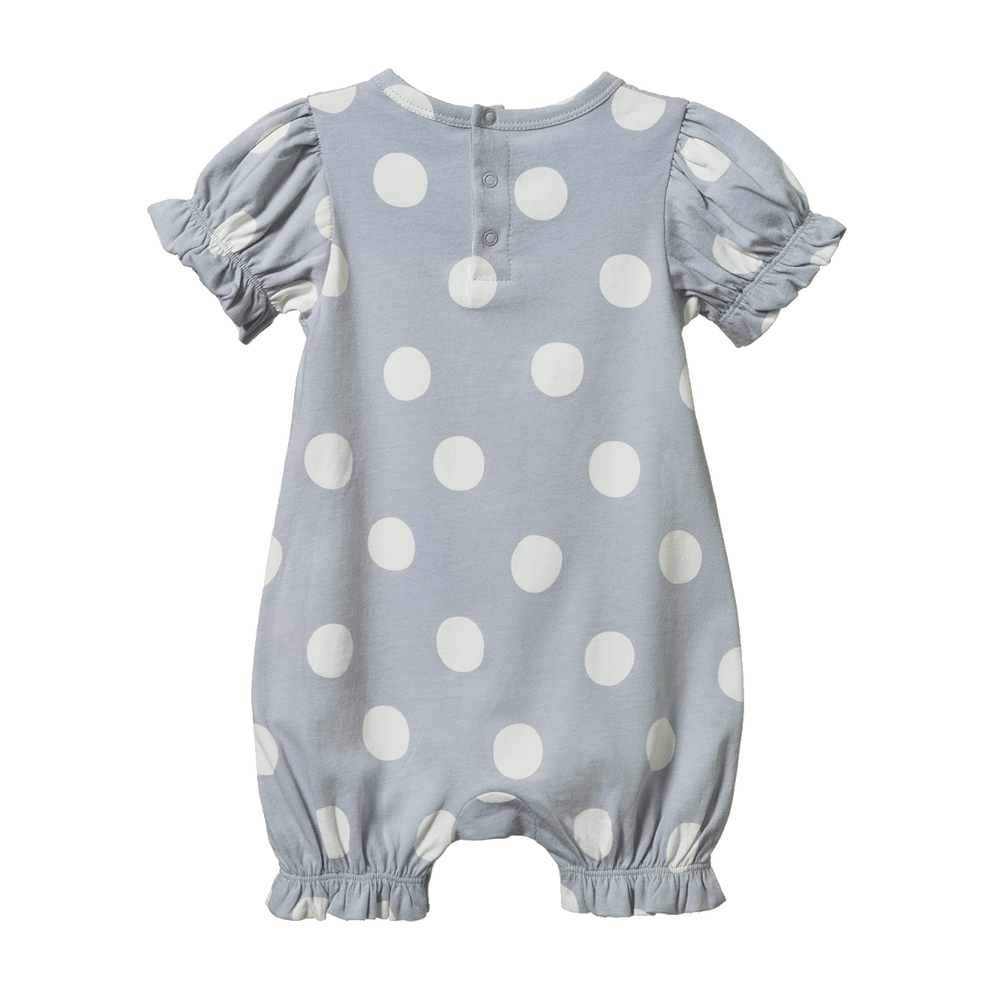 NATURE BABY - BUBBLES SUIT: FLOSSIE POLKA DOT PRINT [sz:0-3 MTHS]