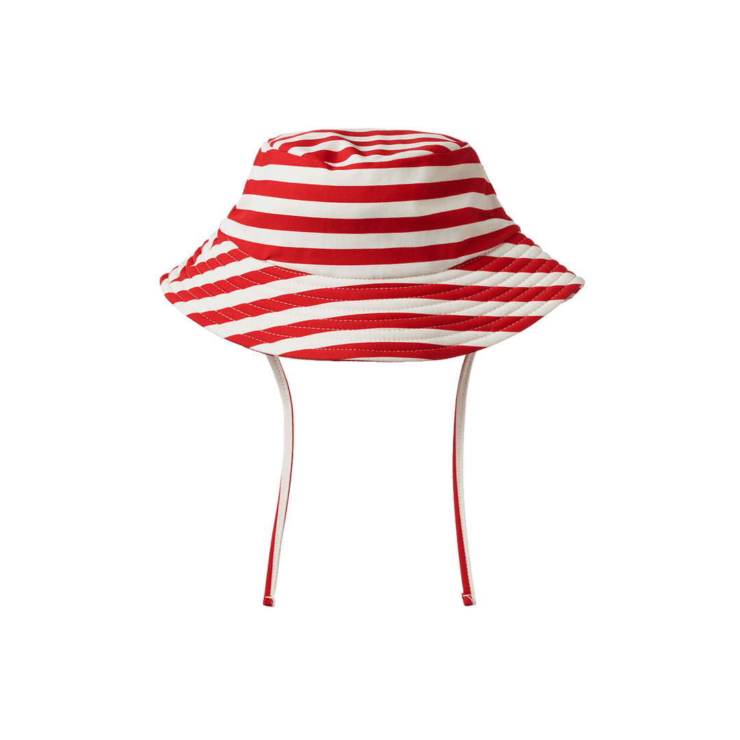 NATURE BABY - SPLASH SUNHAT: RED SEA STRIPE [sz:S - 0-6 MTHS]
