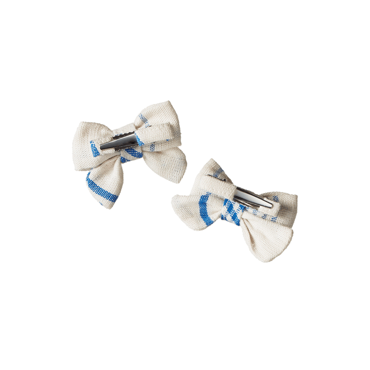 NATURE BABY - BOW HAIR CLIPS: CLYDE CHECK 
