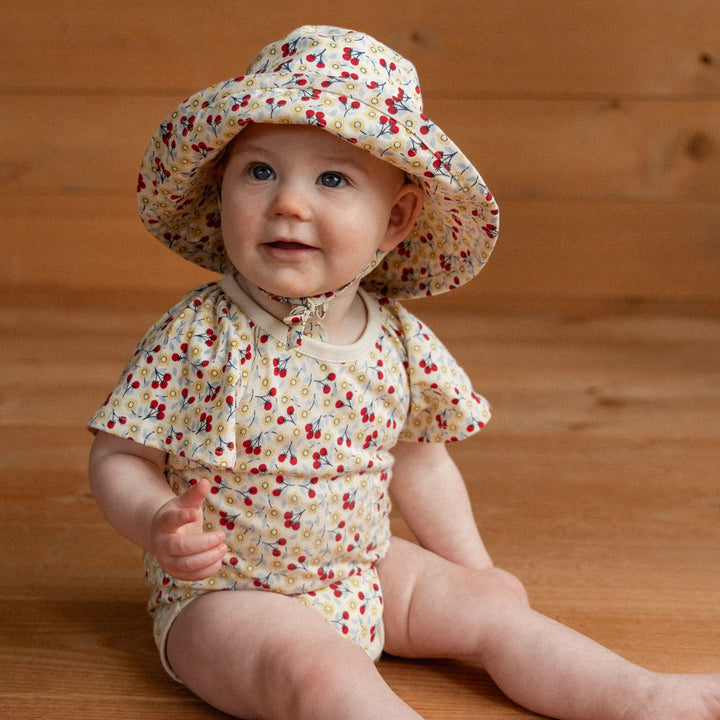 NATURE BABY - HOLIDAY SUNHAT: KITCHEN GARDEN PRINT [sz:S - 0-6 MTHS]
