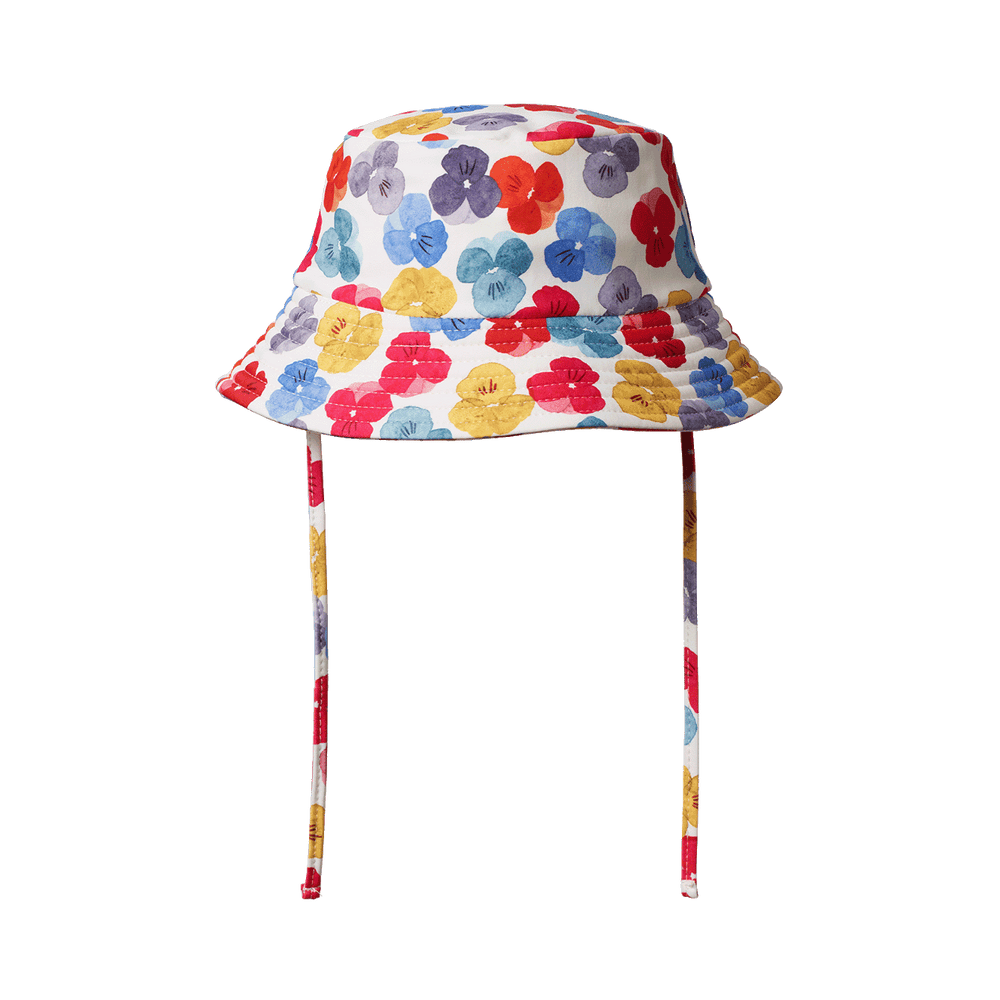 NATURE BABY - SPLASH SUNHAT: PAINTED DELHINE PRINT [sz:S - 0-6 MTHS]