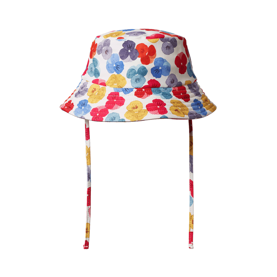 NATURE BABY - SPLASH SUNHAT: PAINTED DELHINE PRINT [sz:S - 0-6 MTHS]