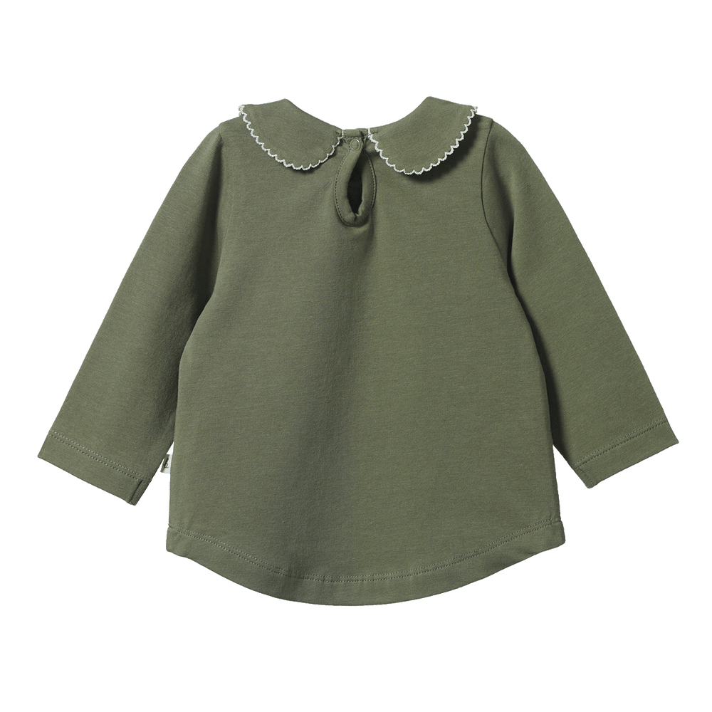 NATURE BABY - SPRINTER COLLECTION: AGNES TOP NETTLE [sz:6-12 MTHS]
