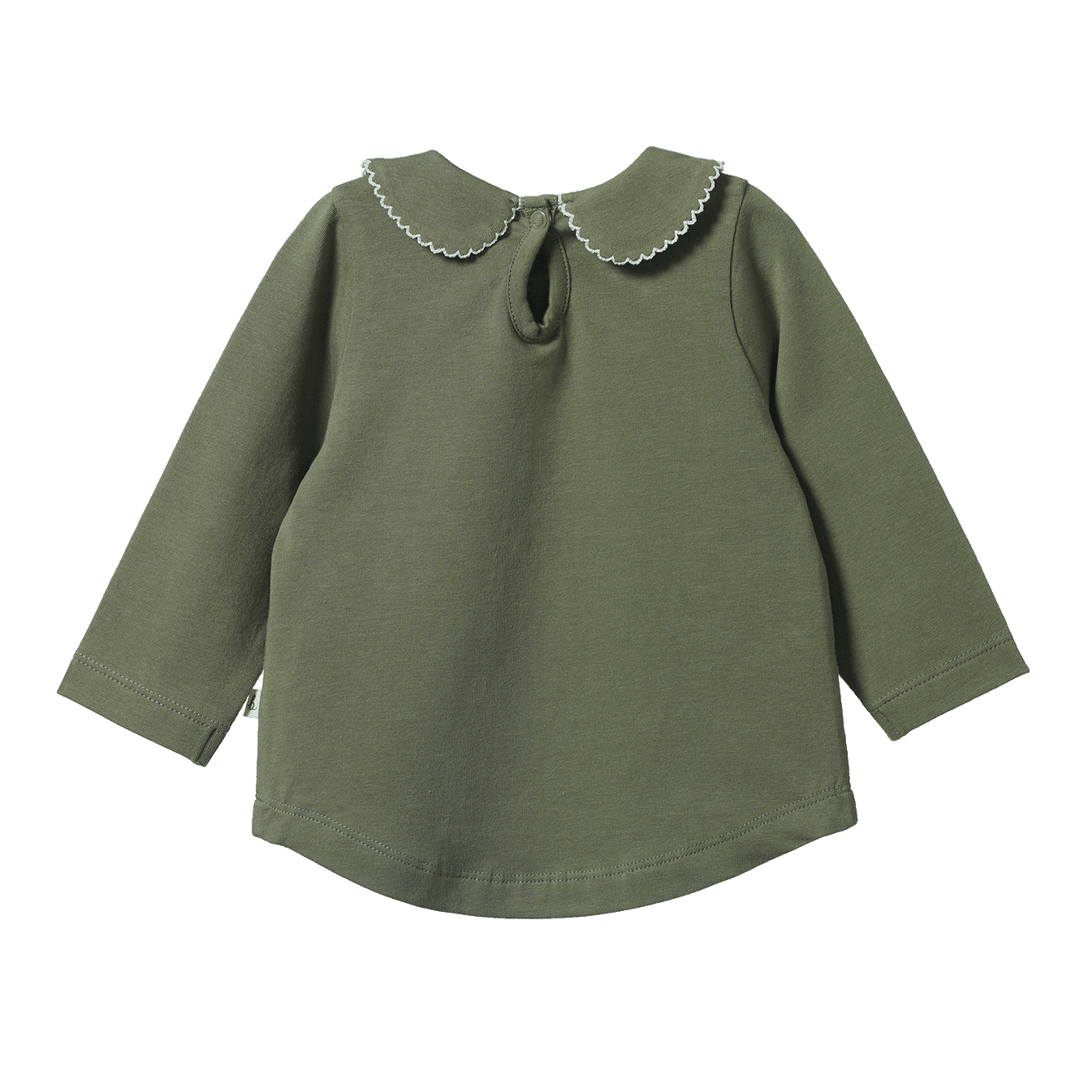 NATURE BABY - SPRINTER COLLECTION: AGNES TOP NETTLE [sz:6-12 MTHS]