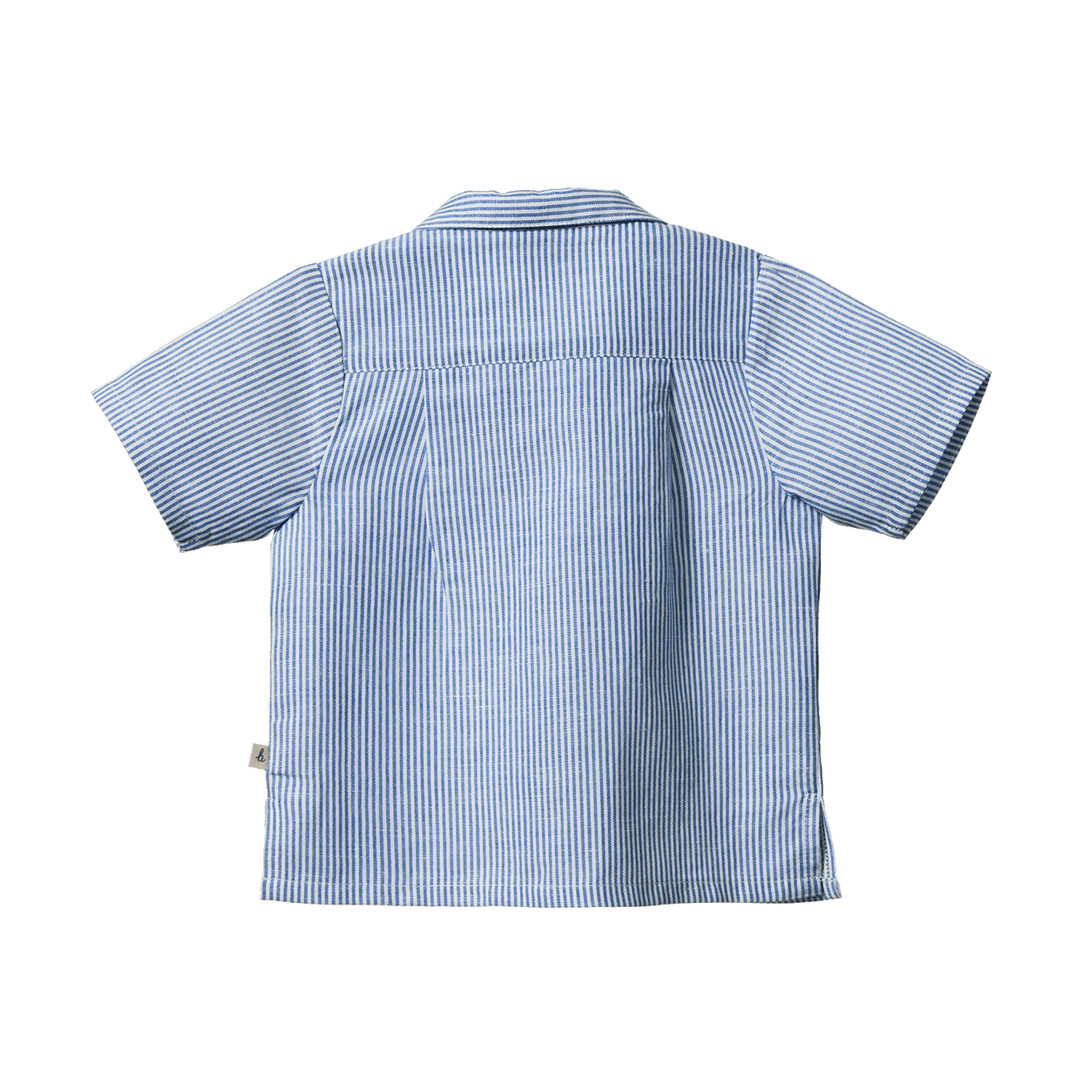 NATURE BABY - SHORT SLEEVE CARAVAN SHIRT: REGATTA PRINT [sz:6-12 MTHS]