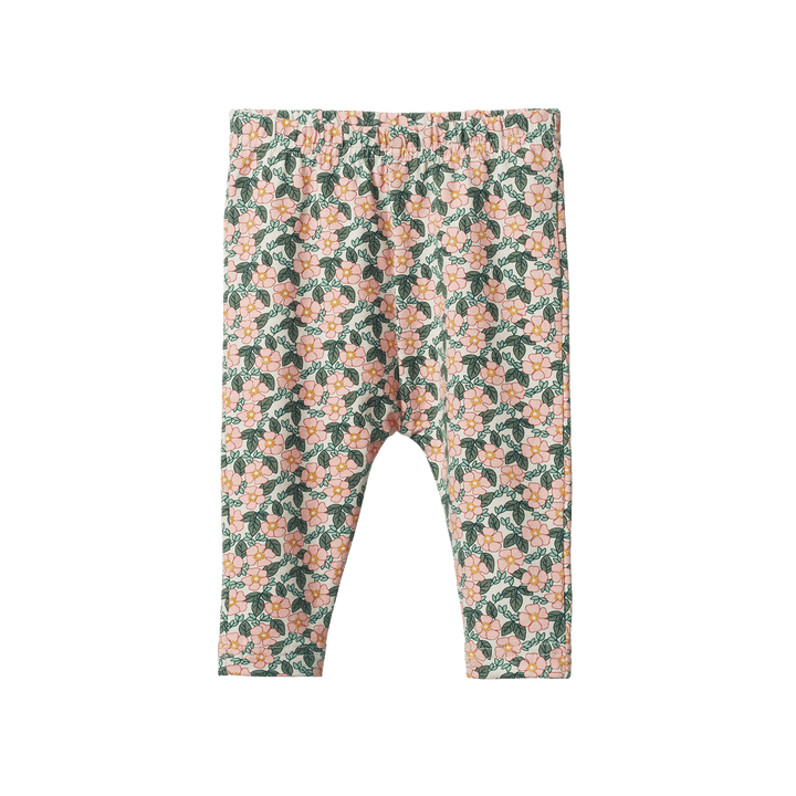 NATURE BABY - LEGGINGS: GARLAND PRINT [sz:0-3 MTHS]