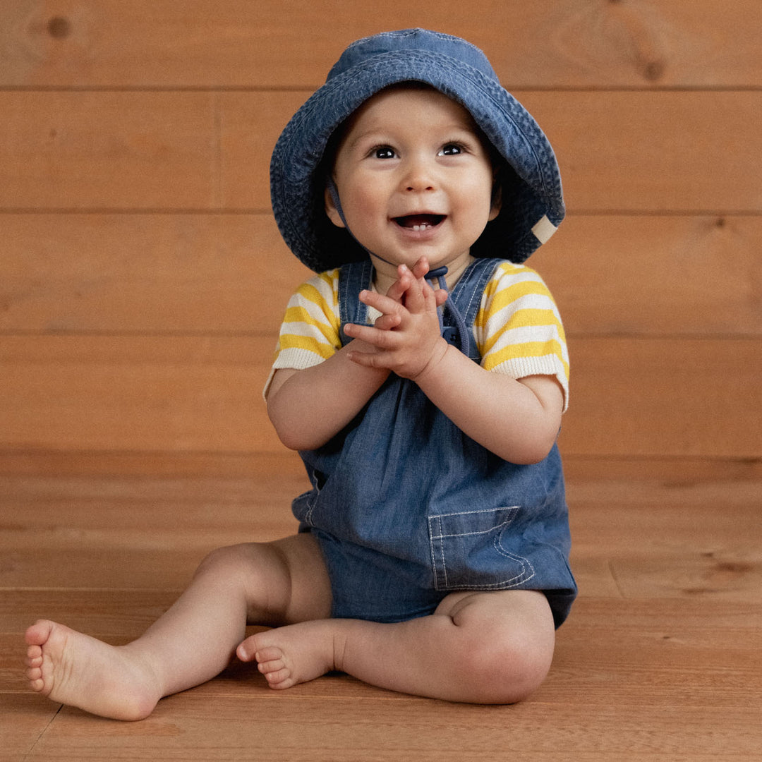 NATURE BABY - OLLIE SUIT: SKY [sz:3-6 MTHS]