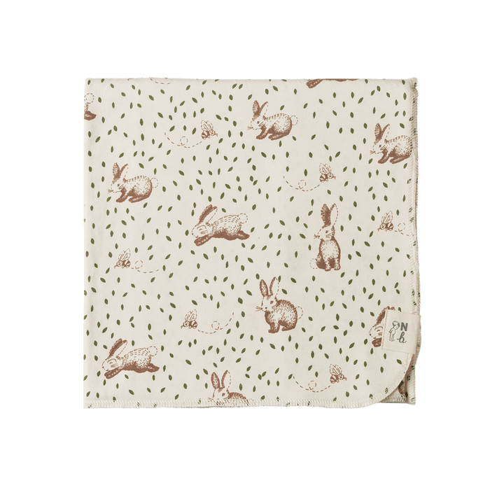 NATURE BABY - WRAP: RABBITTY PRINT 