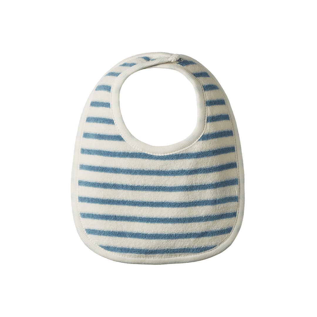 NATURE BABY - DRIBBLE BIBS 3 PACK: POWDER BLUE/NATURAL
