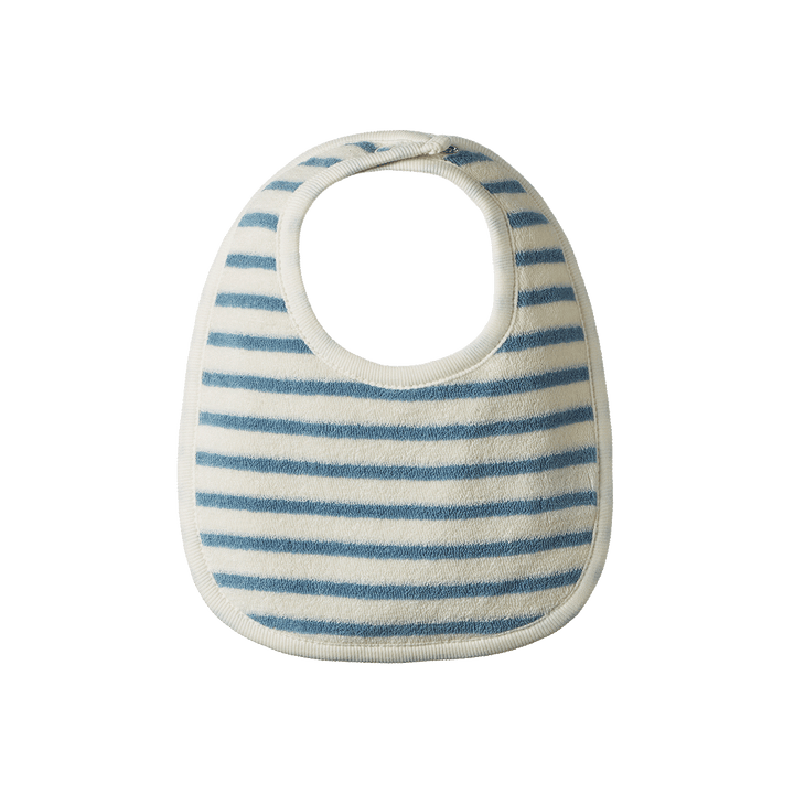 NATURE BABY - DRIBBLE BIBS 3 PACK: POWDER BLUE/NATURAL