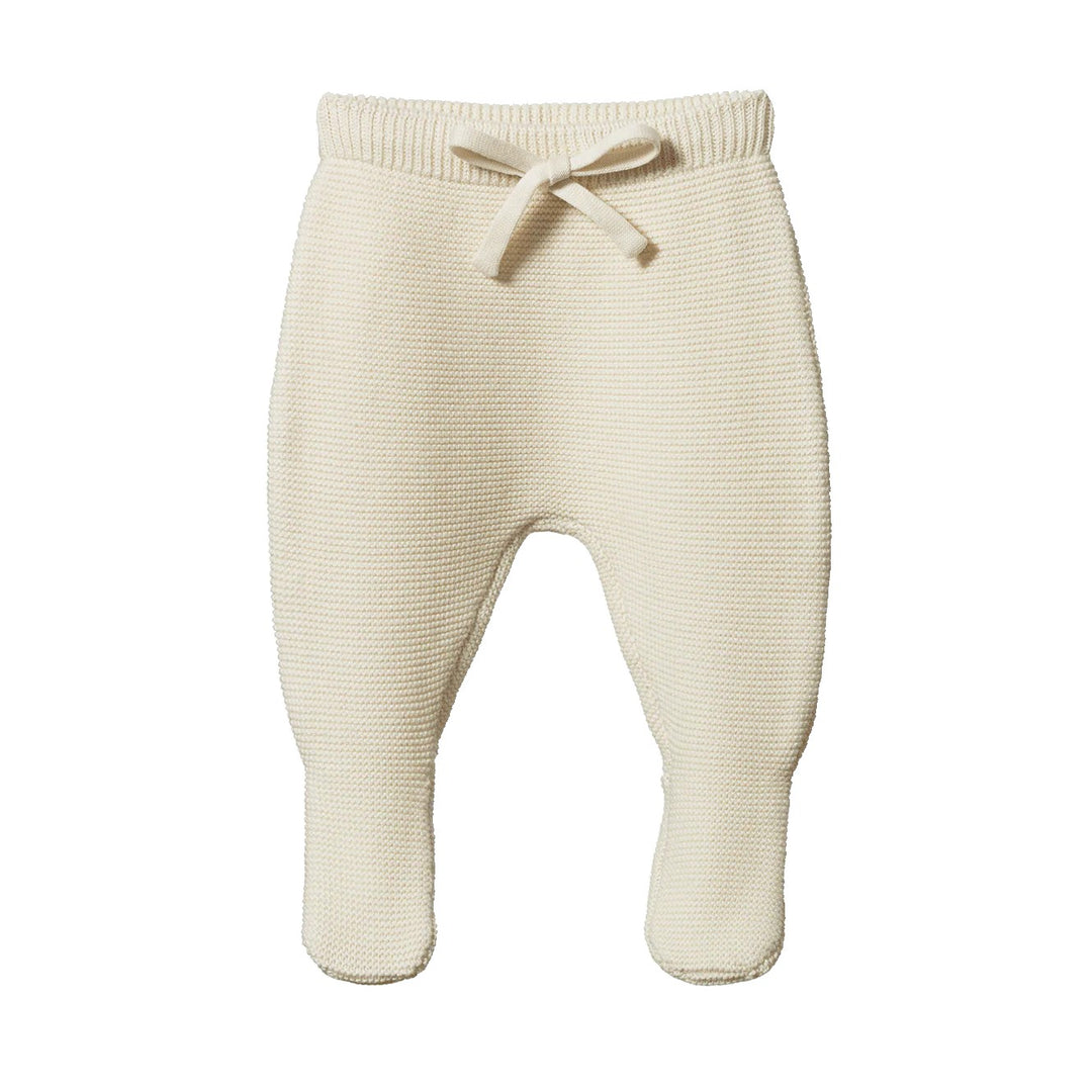 NATURE BABY - PEPI FOOTED ROMPERS: NATURAL [sz:NB]