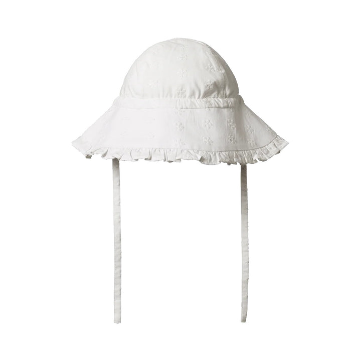 NATURE BABY - SUNHAT: ANABELLE IVORY FLORA [sz:M (18 MTHS-3 YRS)]