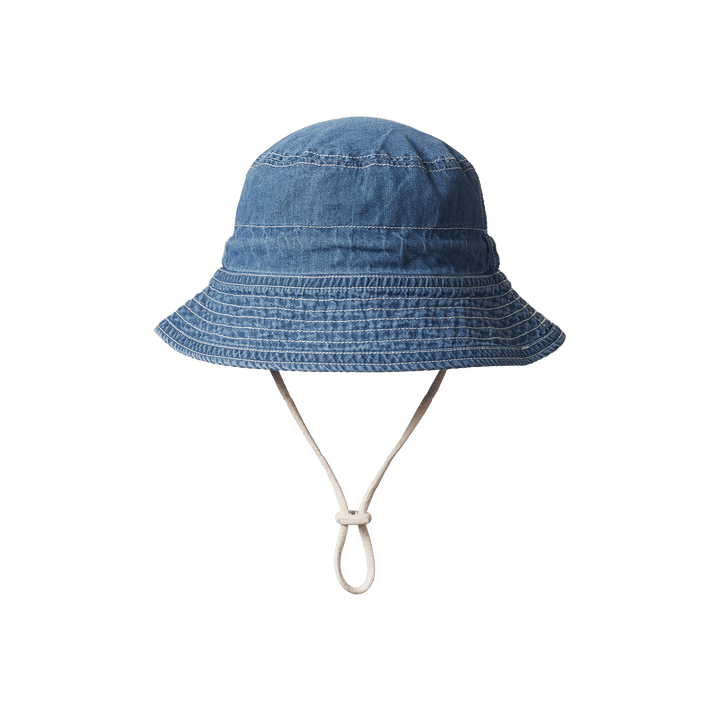 NATURE BABY - BUCKET SUNHAT: SKY CHAMBREY [sz:S - 0-6 MTHS]