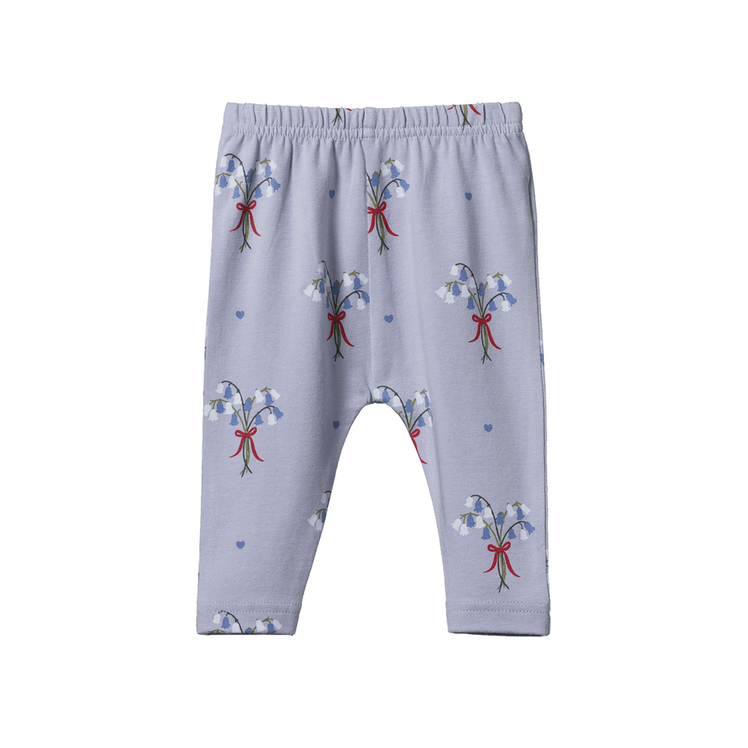 NATURE BABY - LEGGINGS: BLUEBELLE PRINT [sz:0-3 MTHS]