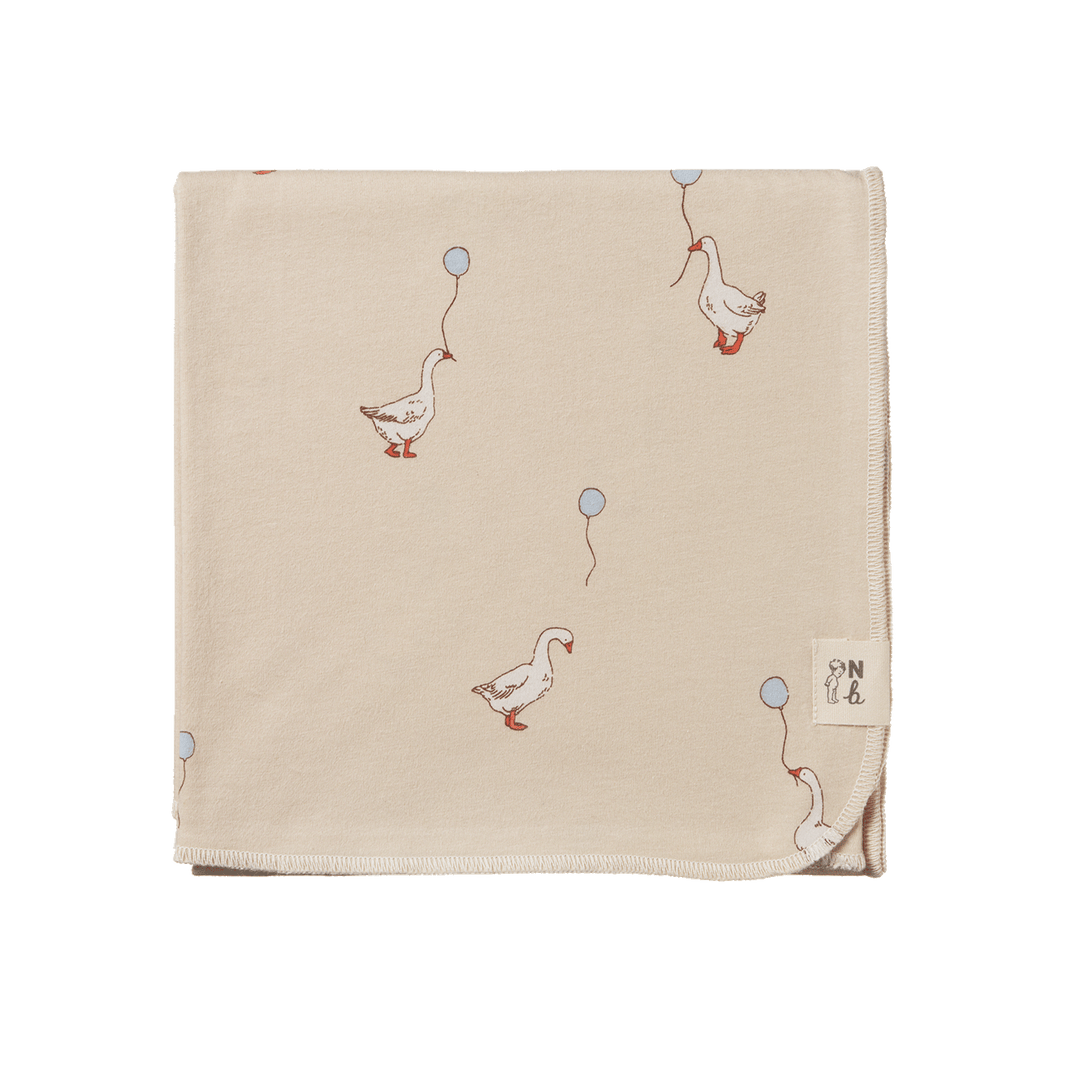 NATURE BABY - COTTON WRAP: GOOSE LULLABY 