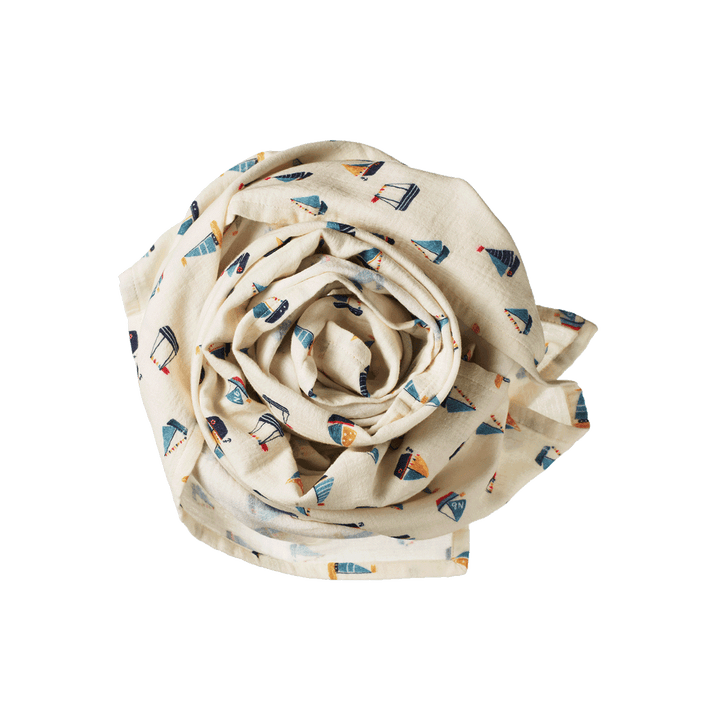 NATURE BABY - MUSLIN WRAP: REGATTA PRINT 
