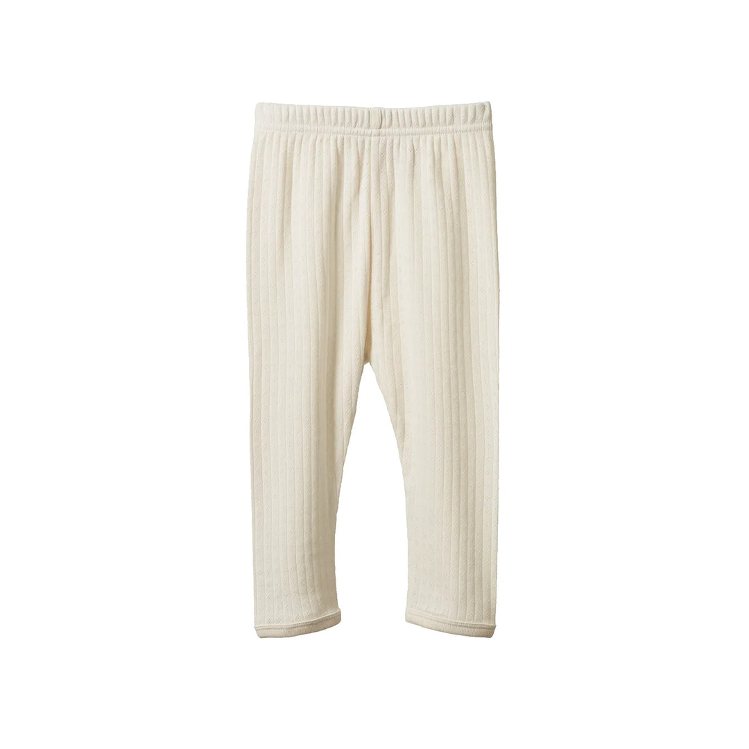 NATURE BABY - 2PC LONG SLEEVE PYJAMA SET: NATURAL POINTELLE [sz:1 YR]