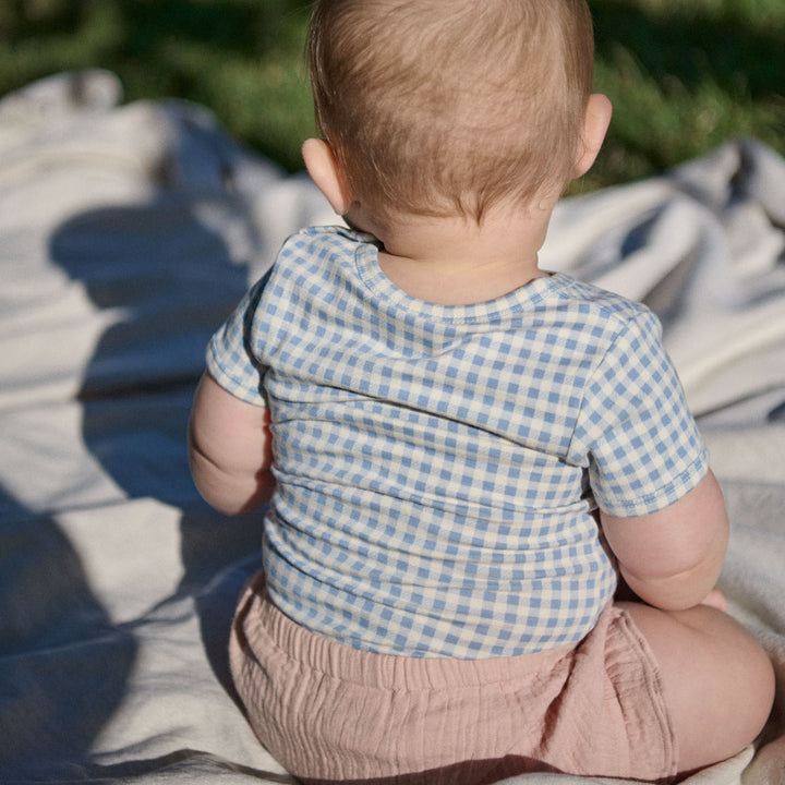 NATURE BABY - PETAL BLOOMERS MUSLIN: ROSE DUST [sz:0-3 MTHS]