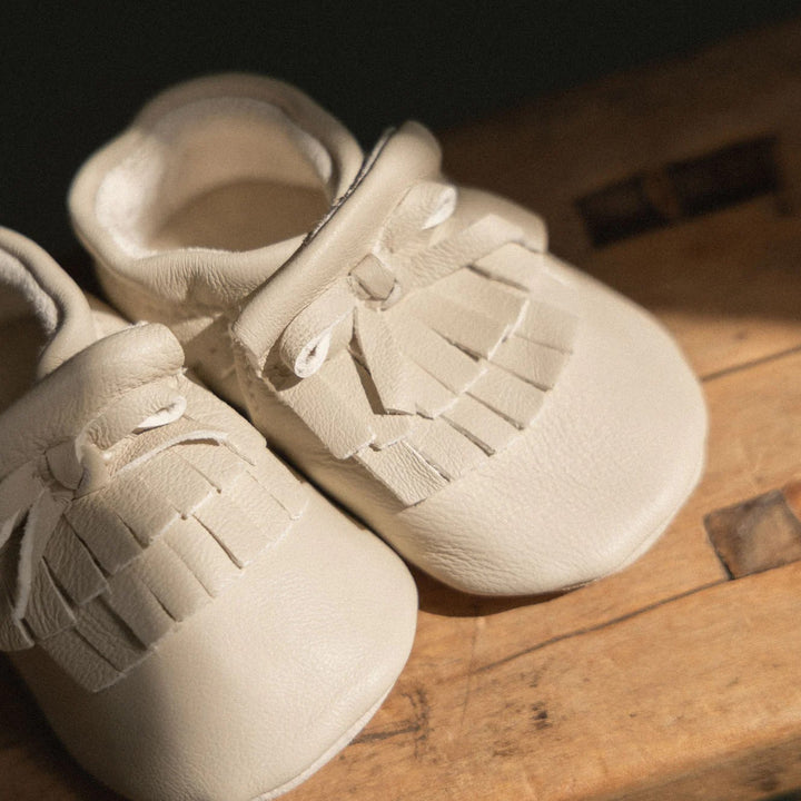 NATURE BABY - EDIE SOFT SOLES: ALMOND [sz:0-3 MTHS]