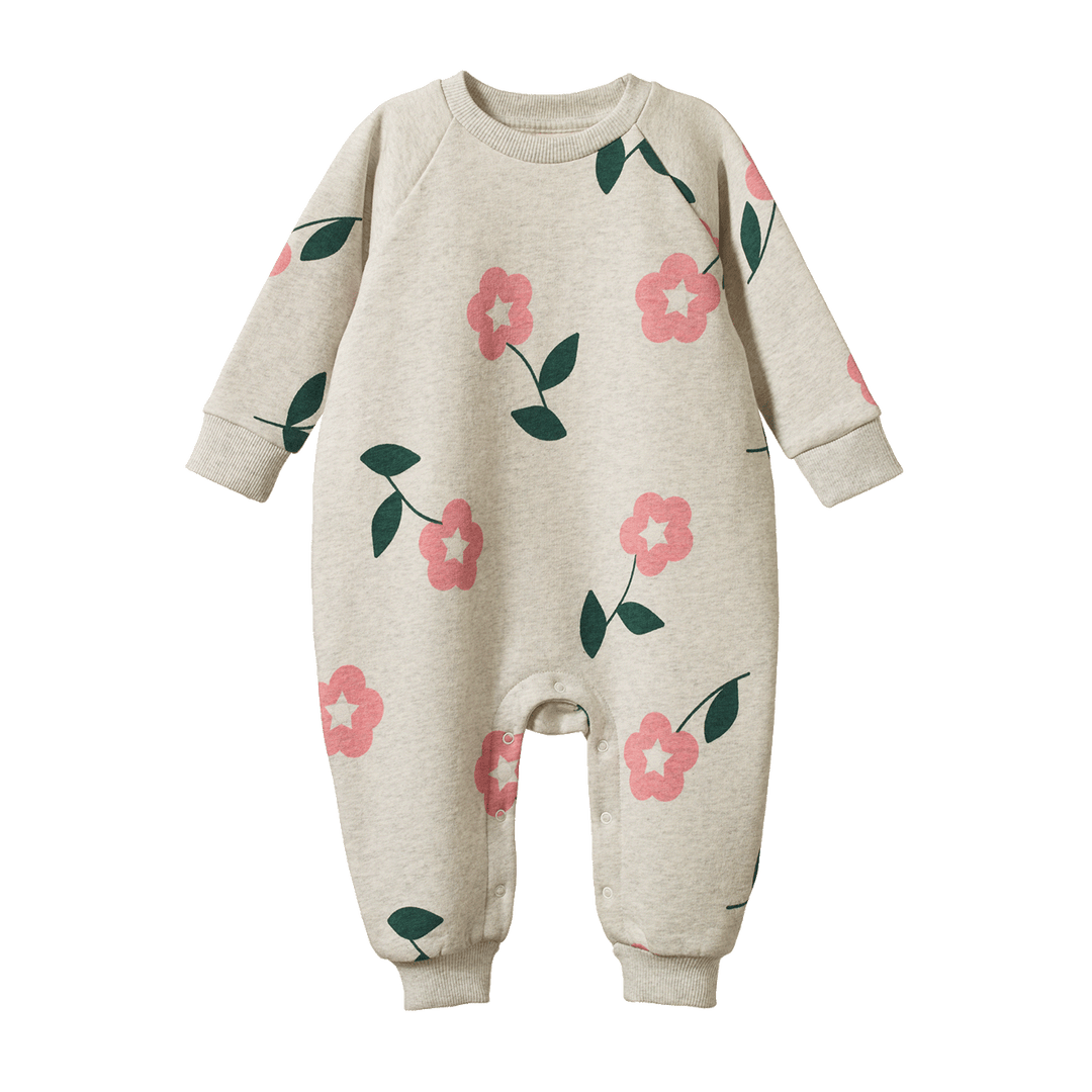 NATURE BABY - JUNO ROMPER: PRIMROSE PRINT [sz:0-3 MTHS]
