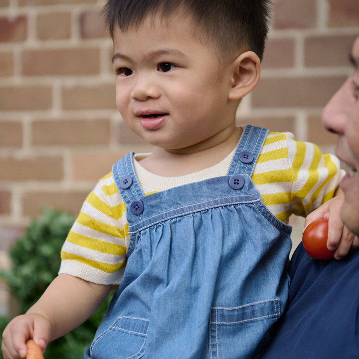 NATURE BABY - REN BODYSUIT: SUNNY SEA STRIPE [sz:0-3 MTHS]
