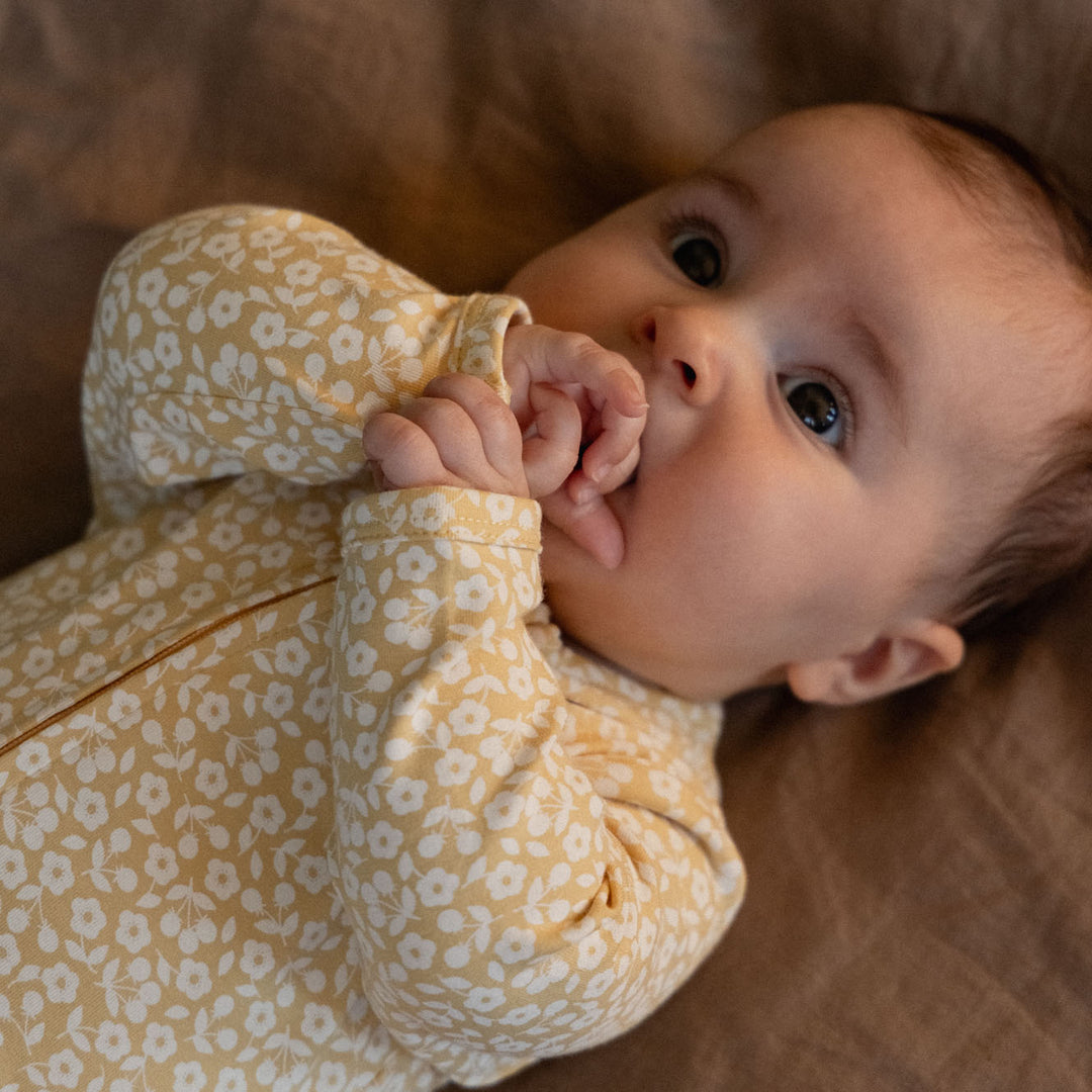 NATURE BABY - DREAMLANDS SUIT: KITCHEN GARDEN RAFFIA PRINT [sz:NB]