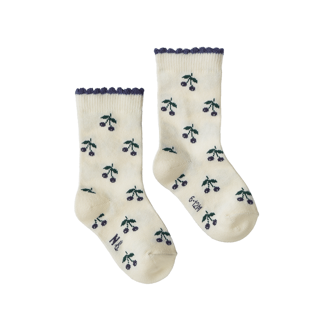 NATURE BABY - ORGANIC COTTON SOCKS: WINTER BERRIES [sz:NB] 