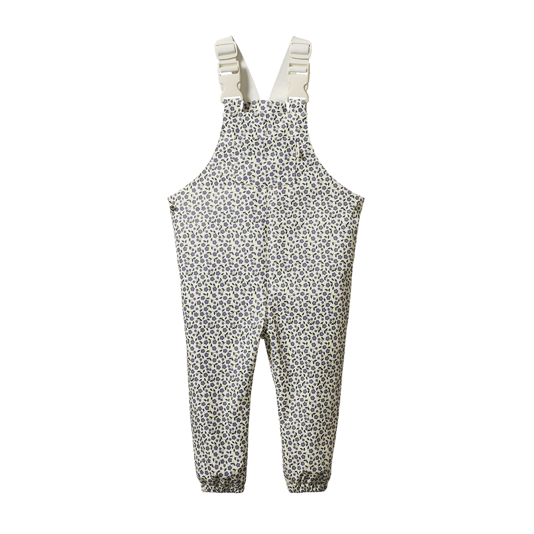 NATURE BABY - SPLASH OVERALLS: BRIARWOOD HERON PRINT [sz:1-2 YRS]