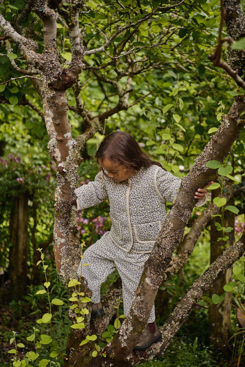 NATURE BABY - PIPPIN PANTS: BRIARWOOD HERON PRINT [sz:6-12 MTHS]